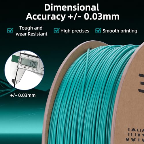 Image of 3DHoJor ABS Filament 1.75mm, ABS 1kg Spool (2.2lbs),3D Printer Filament,Dimensional Accuracy + /- 0.03 mm, Fit Most FDM Printer-Green