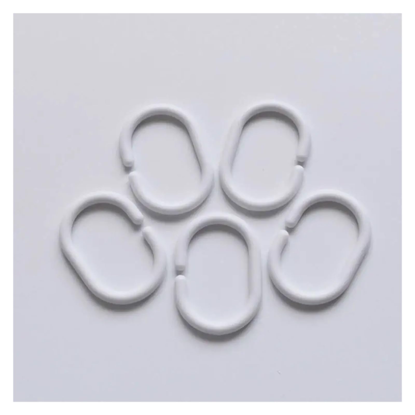Ganci per tende da doccia 24 pezzi ganci for tenda da doccia, ganci for tenda da bagno, anelli in plastica rimovibili, ricambio for la casa(5set White)