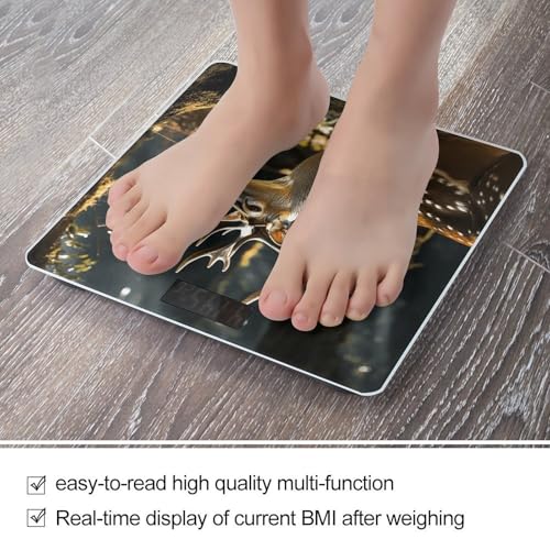 Báscula digital para baño con vidrio templado y pantalla LCD miniatura 5