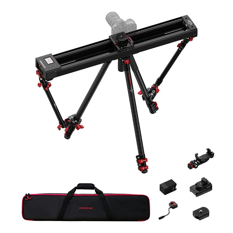 IFOOTAGE Shark Slider Nano II 860 Motorized Camera Slider with 2 Slider Support Arm Stabilizer SA-32