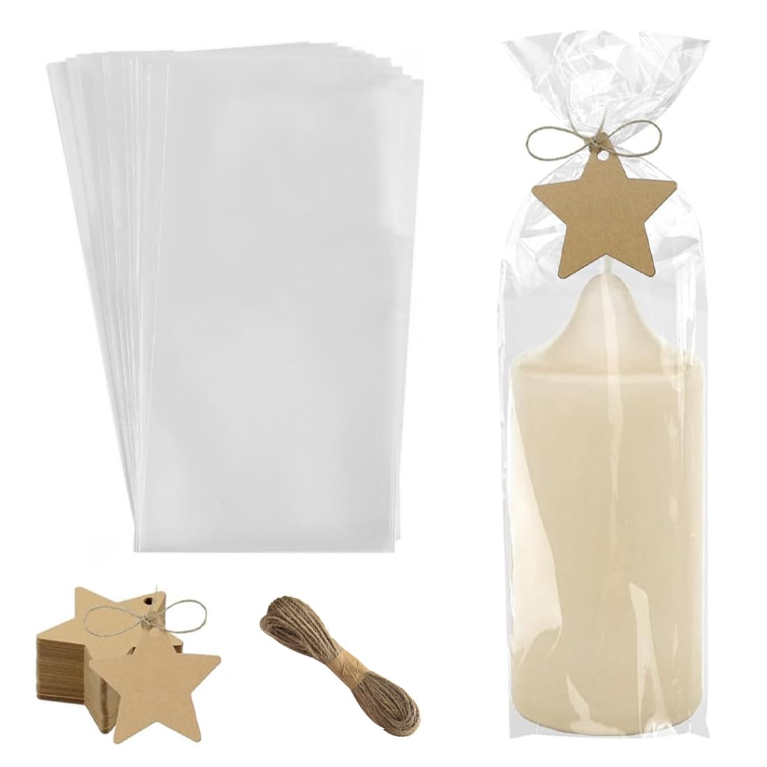 Sacchetti Cellophane Pasqua – 10 Pezzi – Trasparenti e Alimentari NM - 6100000