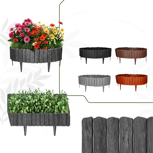 GARDENIX 2,3 m, obramowanie grządki, obrzeże trawnika, palisada ogrodowa, ogrodzenie rabatowe (antracytowe)