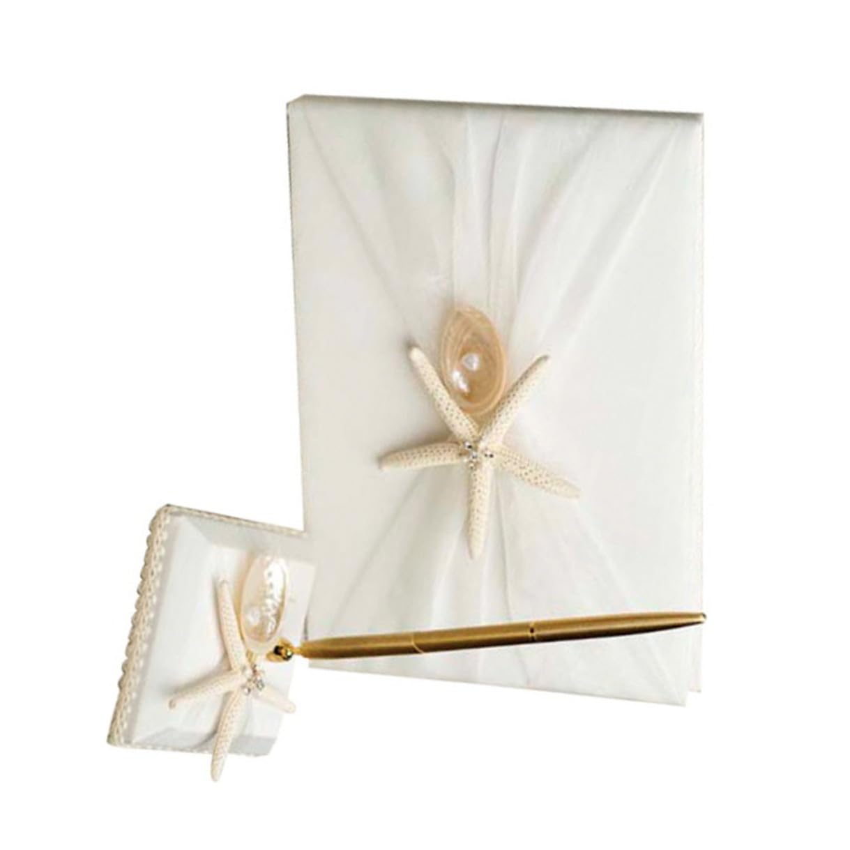 TOYANDONA Guest Book per Matrimonio in Stile Spiaggia con Copertina Bianco, per Registrazione Messaggi e Presenze a Feste di Nozze e Fidanzamento