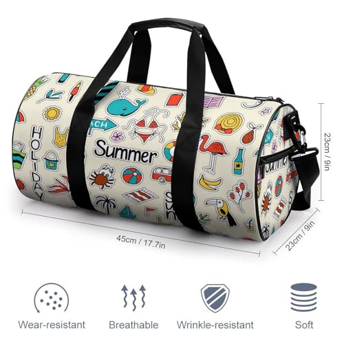 Duffel bag pour camping et randonnée d'été avec grand compartiment cylindrique - 2