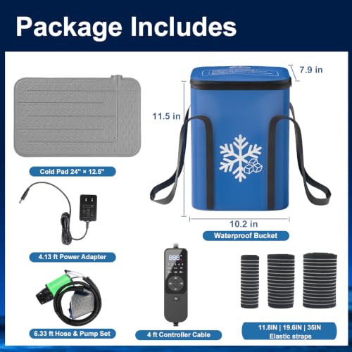 Image of Ice Therapy Machine with Universal Large Flat Pad, 16QT Quiet Cold Therapy System with Auto Timer & Adjustable Flow for Arm, Back, Waist, Knee, Hip & Leg