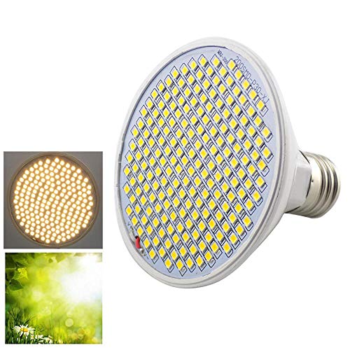Espectro completo 200 LED Planta Lámpara de cultivo Flower Crecimiento UV IR IR Bulbos Hidropónicos Tienda Vegetal Alumbrado Lámparas de invernadero-amarillo Cover