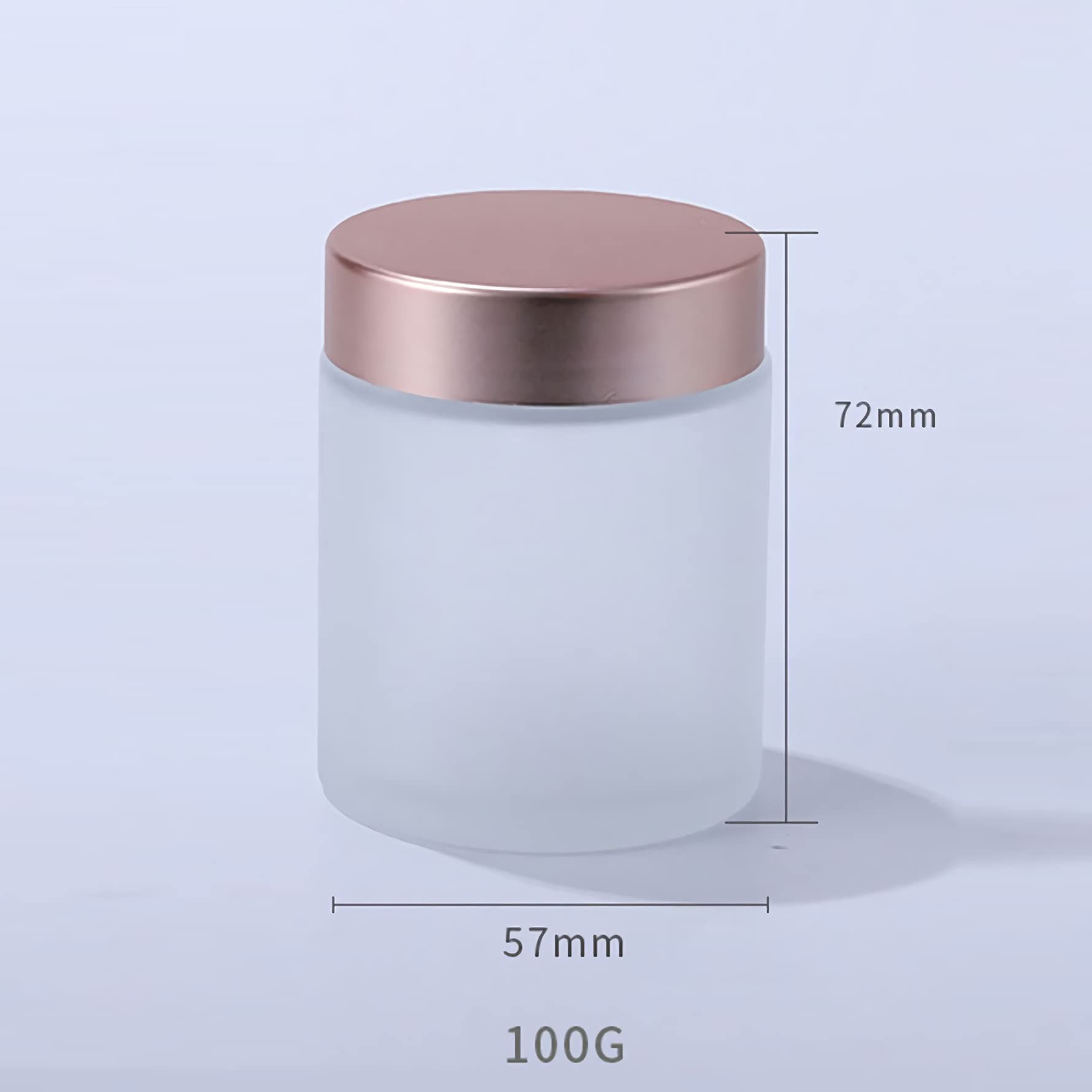 12 Pieza 100 ml Frasco De Crema Facial con Tapas de Rosa Botella de Loción, Rellenables Tarro Cosmetica Vidrio Esmerilado, para Salve Crema,Facial Crema,Aromaterapia DIY.