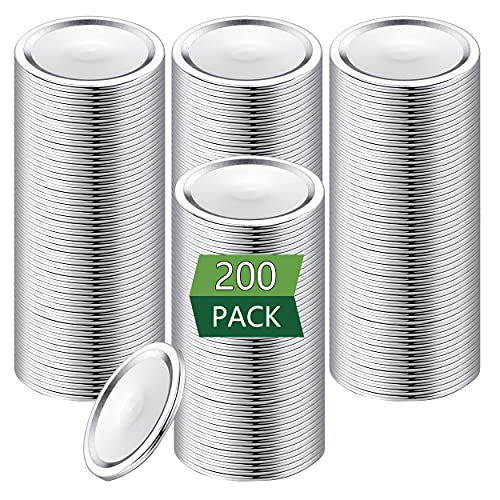 200-Count,[Wide Mouth] Canning Lids For Ball, Kerr Jars - Split-Type Metal Mason Jar Lids For Canning - Food Grade Material, 100% Fit & Airtight For Regular Mouth Jars (200 Pcswide Mouth) #TOP11
