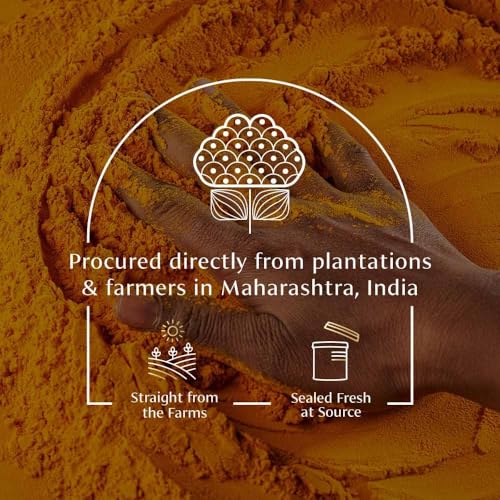 Image of VAHDAM, Organic Turmeric Powder w /High Curcumin (2.47oz) USDA Organic, 100% Raw from India | Gluten-Free, Non-GMO | Premium Quality & Aroma | Single Origin Spice | Direct from Source
