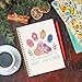 JXREQ Cute Pink Floral Dog Paw Notebook Journal for Women Dog Lovers Gifts, Cute Notebooks for Note Taking Writing, All You Need Is Love and a Dog Spiral Notebooks 5.5x8.3