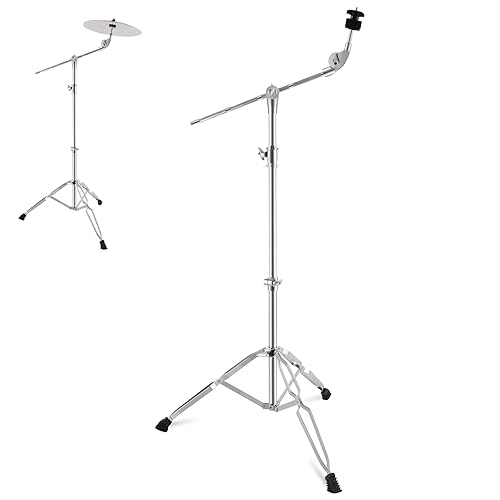 EASTROCK Boom Cymbal Stand, Adjustable Cymbal Stand for Drum Hardware Arm Mount Holder Adapter Percussion, Adjustable Height 32.6"- 57.8" (7.1lb)