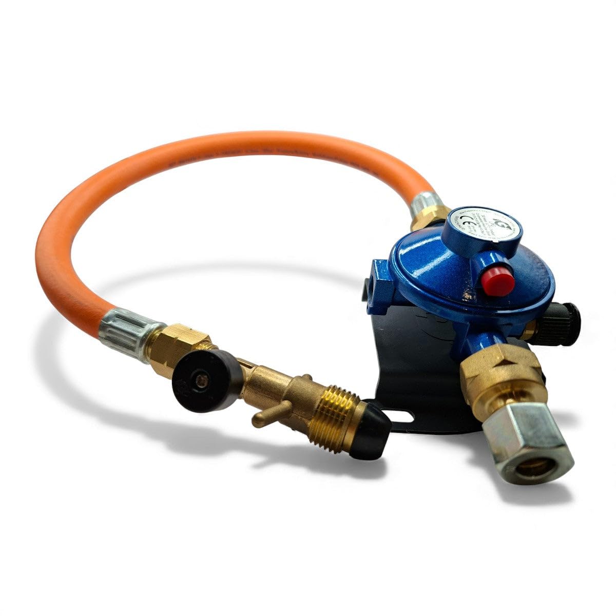 Regulador de gas GLP de 30 mbar, 8 mm + 450 mm, G5 W21.8, manguera de coleta para caravana y autocaravana