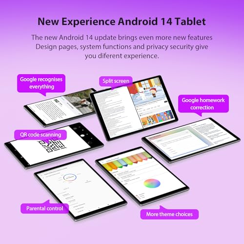 Image of 2026 Tablet with Keyboard,Stylus & Mouse, 10.3 Inch Android 13 Tablets, 2K IPS Screen, 19GB RAM 256GB (1TB TF), 8000mAh, 8-Core,8+13MP, 5G /2.4G WiFi,Tablets for Students, Adults, Play- Gray