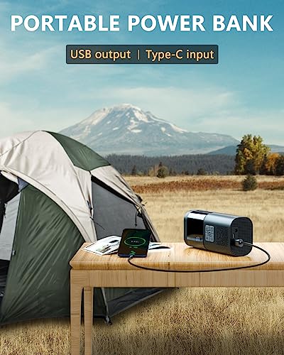 SERVOMASTER Tire Inflator Portable Tire Compressor, Mini Compressor with 12V DC, Rechargeable Cordless, Tire Pump for Bike Motorcycle Tires Ball