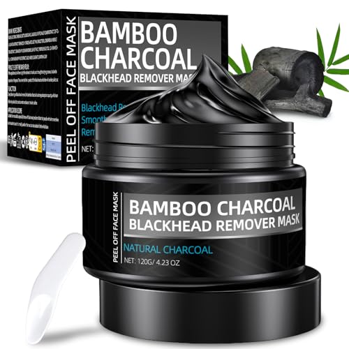 Erigathe Charcoal Peel Off Mask - Blackhead Remover and Pore Release for Face & Nose, Deep Cleansing Activated Charcoal Men & Women 4.23 OZ (Blackhead Remover)