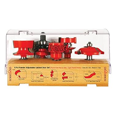 AMAZON - Freud 94-150: 5 Piece Premier Adjustable Cabinet Bit Set