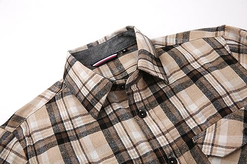 Alex Vando Mens Button Down Shirts Regular Fit Long Sleeve Casual Plaid Flannel Shirt