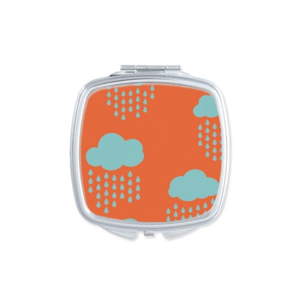 Miroir de Maquillage Compact pour Retouches au Bureau Miroir de Poche Orange