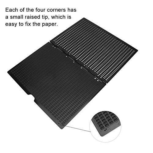 JULYKAI Braille Slate Stylus Kit, tragbar 27 Zeilen 30 Zellen Braille Schreibschiefer und Stylus Braille Lernwerkzeug Zubehör Braillepapier für Schiefer oder Brailler