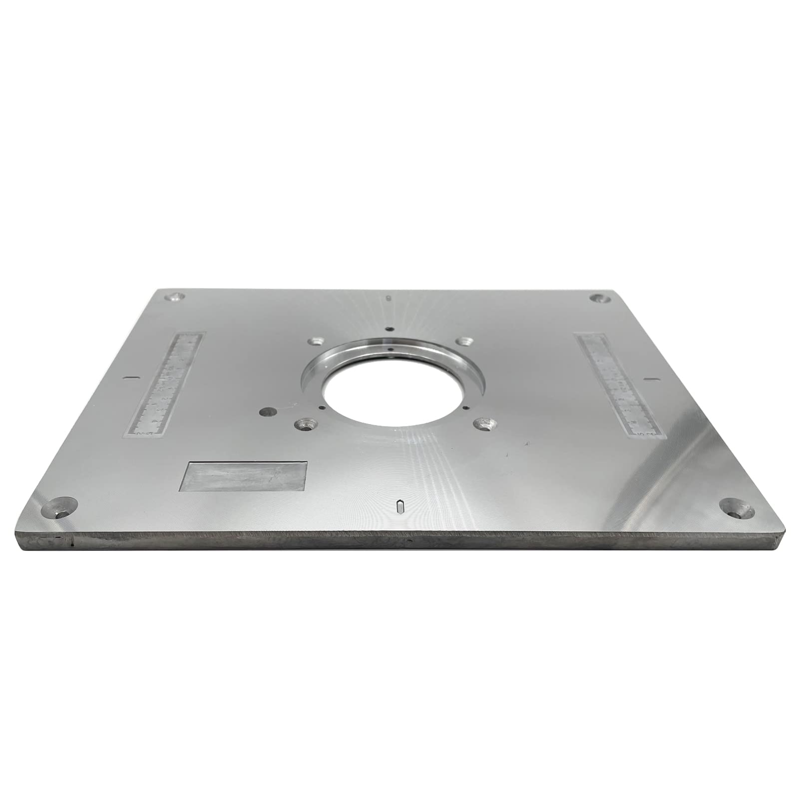 Aluminum Milling Table Insert Plate Table for Woodworking Banks Milling Plate Wood Tools Milling Trimming Machine with Rings (Red