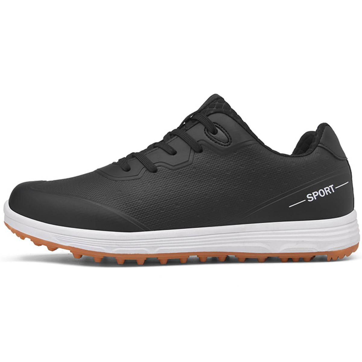 Zapatos de Golf Impermeables para Hombre Zapatillas de Golf con Cordones, Antideslizantes para Exteriores y Entrenamiento