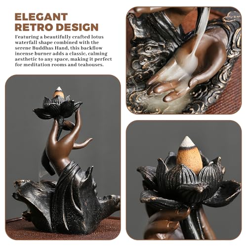 Porte-encens à reflux cascade de lotus pour apaiser l'esprit