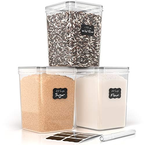 Simply Gourmet Airtight Flour and Sugar Containers with Lids
