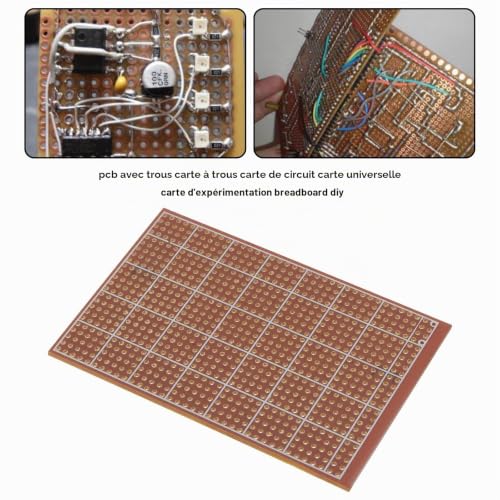 OTOTEC 10 Pièces Carte de Prototype Simple Face 64mm x 95mm PCB Carte de Circuit Imprimé en Bakélite à Trou Simple Face pour Bricolage Projets électroniques de Soudure Circuit de Test Pratique – vue 3