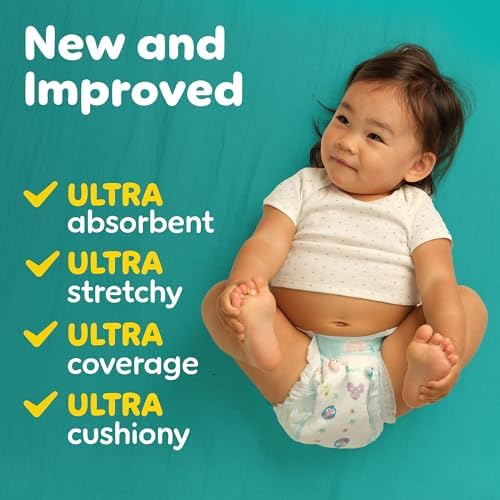Pampers Baby Dry Ultra Diapers, Size 6 (23-44 lbs), 124 Count, Absorbent Disposable Diapers - 2