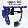 Kids Adults Karate Headgear, with Removable PC Face Shield Eva High-Density Foam Taekwondo Helmet Multiple Vents for Sparring Grappling Muay Thai Kickboxing MMA Karate Taekwondo Training
