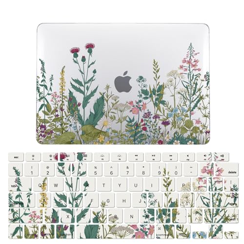 Carcasa MacBook Air 15 M2 con flores para lucir un diseño fresco en tu café favorito