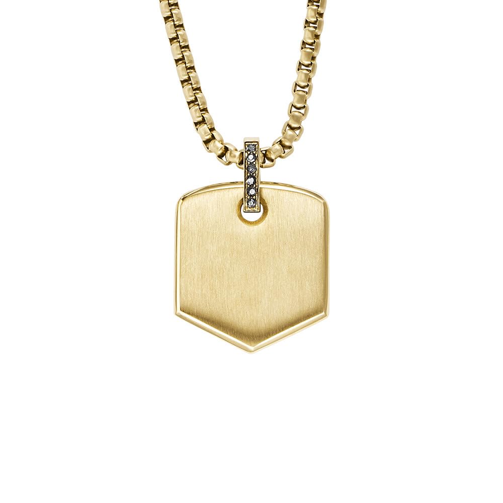 Fossil Men's Necklace Heritage, Stainless Steel Pendant Necklace