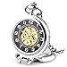 Produktbild Taschenuhr Herren, Vintage Lupe Multifunktions Geschnitzte Hohle Flip mechanische Uhr, als Vatertag/Jubiläum/Weihnachten (Color : A)