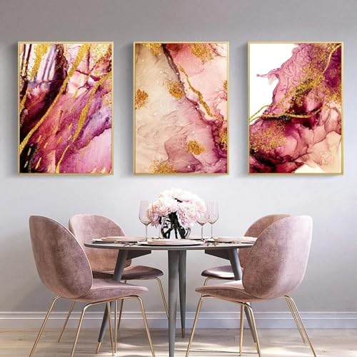 Toile murale rose doré KEBIA de qualité artistique supérieure