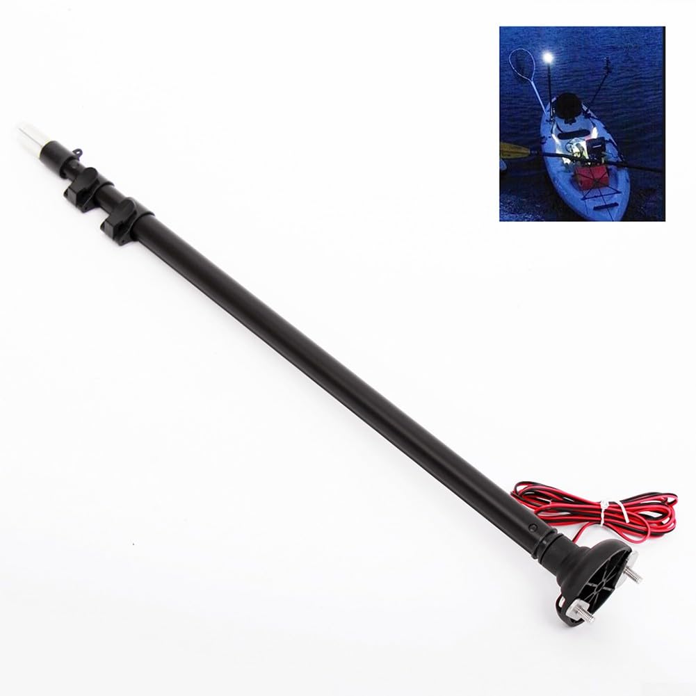 Kit de base de para bandera de seguridad, para bandera de seguridad universal de lujo con poste de montaje, para combo de luz para kayak, canoa, barco, bote