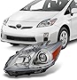 AKKON - For 2010 2011 Toyota Prius Halogen Style Clear Front Headlight Head Lamp Driver Left Side Replacement