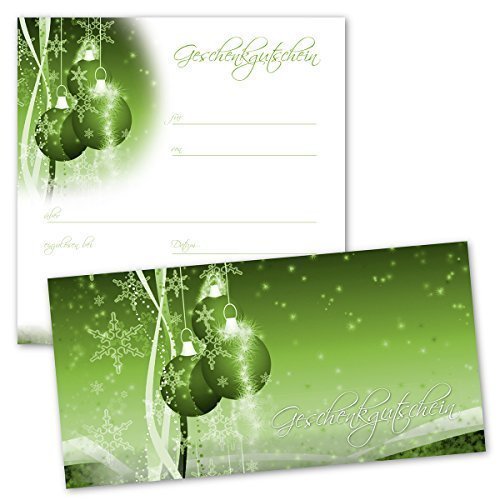 Weihnachts-Geschenkgutscheine zum Aufklappen in DIN lang mit...