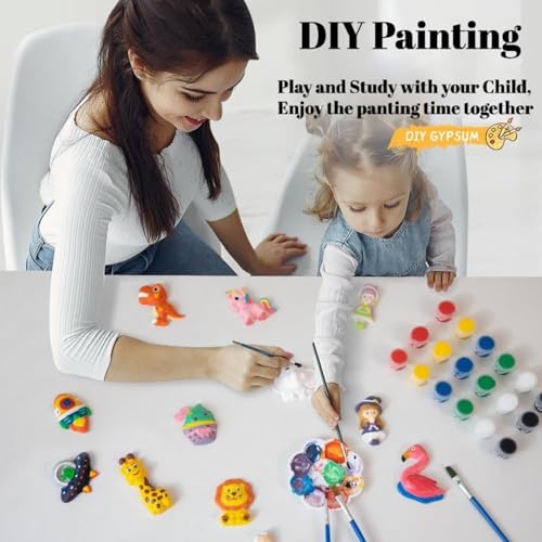 Image of SUPER TOY DIY Mould and Paint Craft kit, Paint Your Own Unicorn Painting Kit Plaster Figurine Set with Pigments, Palette & Mold Art & Craft Set - Educational Toys for 3-12+ Year Old Boy & Girl