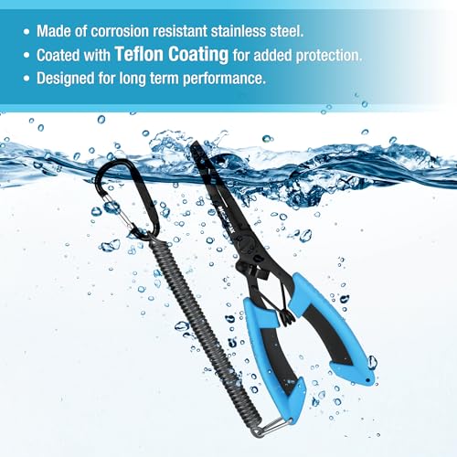 Image of Mossy Oak Fishing Tools Kit- Fishing Plier, Fish Lip Gripper, Multifunctional Fishing Hook Remover with Lanyards Sheath, Saltwater Resistant Fishing Accessories & Equipment, Fishing Gifts for Men