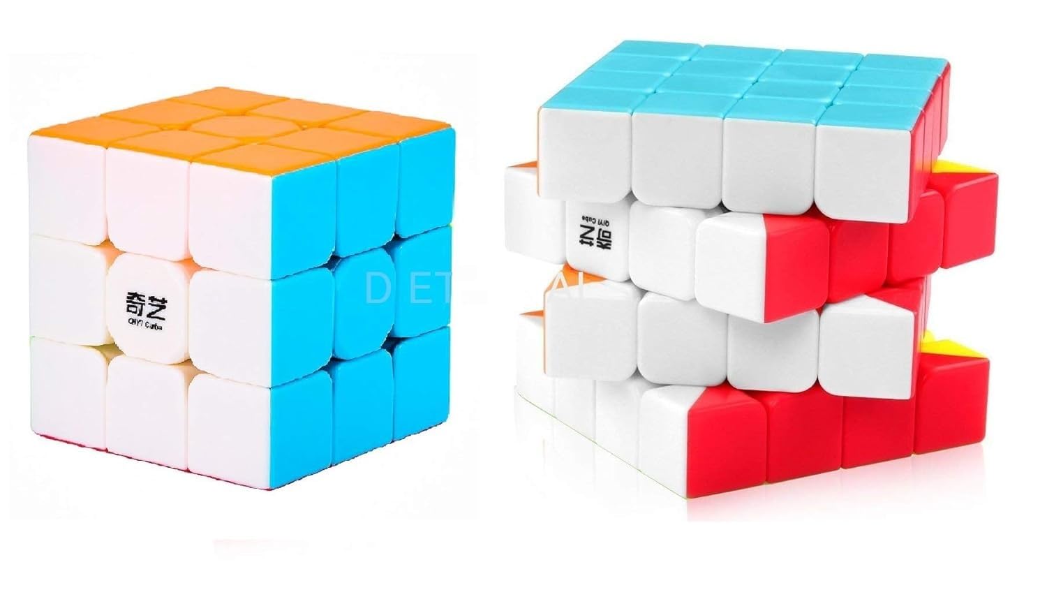 D ETERNAL Cube Combo of QiYi Warrior W 3x3 & QiYi Qiyuan S 4x4 high Speed stickerless Magic Puzzle Cube