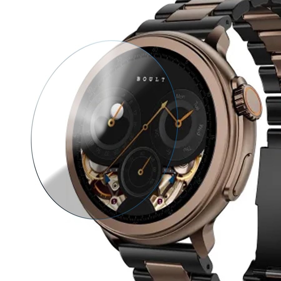 Enlinea || 3 Pcs || Screen Guard For Boult Audio Crown R PRO 1.43 Watch Screen Protector | Ultrathin 0.125mm 9H anti shock flexible Watch screen protector TPU membrane (3)