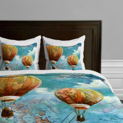 Deny Designs Land Of Lulu Two Balloons Duvet Cover, King