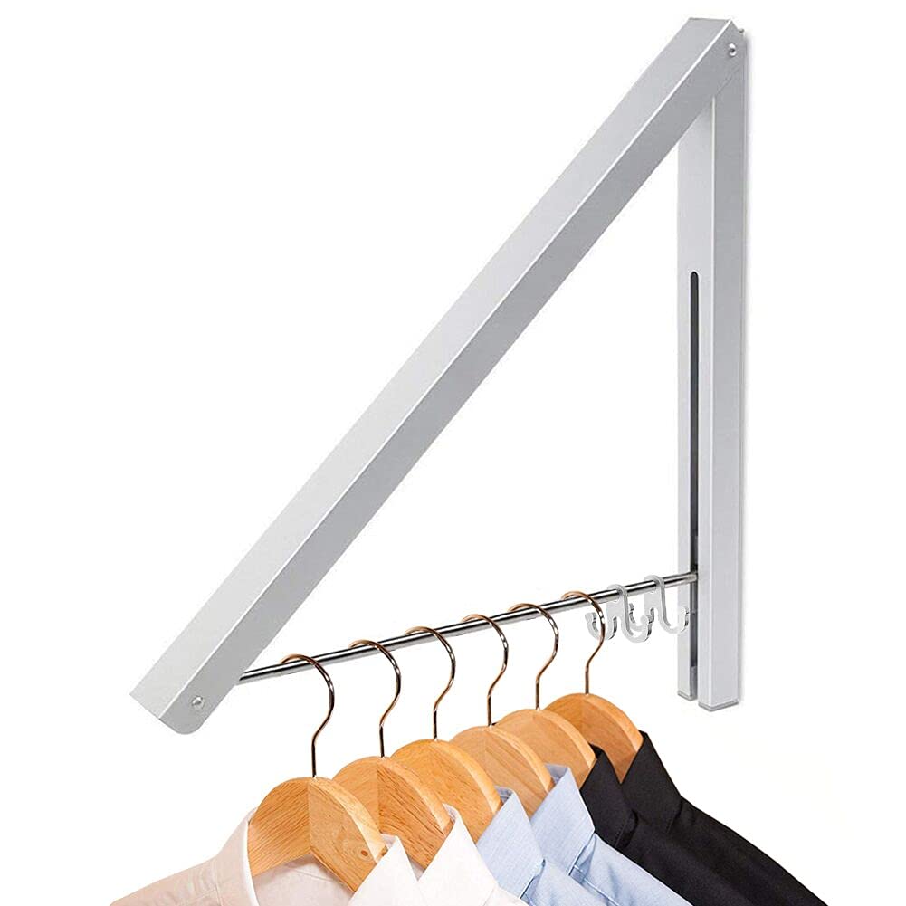 Buy LIVEHITOP Clothes Rack Hanger, Foldable Wall Mounted Clothes Airer