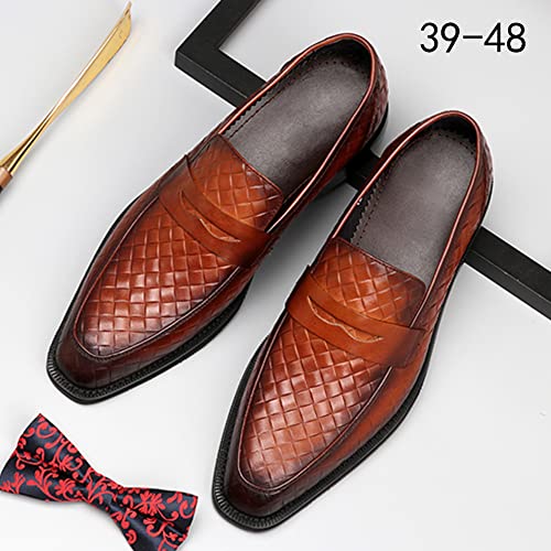 CHUUMEE Men's Slip on Loafers Men's Business Casual Leather Shoes3