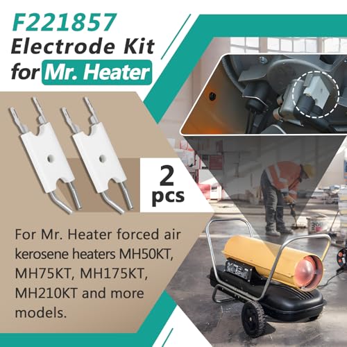 F221857 Electrode Kit Replacement for Mr. Heater MH50KT MH75KT MH175KT MH210KT (FAK 2006 To Current Models) and Fit for Forced Air Kerosene Heaters Igniter - White Igniter Accessory