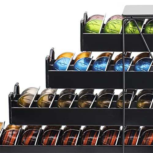 Bagoo Kaffeepads Halter für Nespresso Vertuoline Schublade Mehrstufig für Vertuo Kapseln Aufbewahrung (4 Stufig) – Ansicht 6
