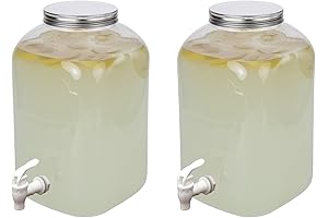 Lily's Home 2-Gallon Clear Beverage Dispenser with Spigot