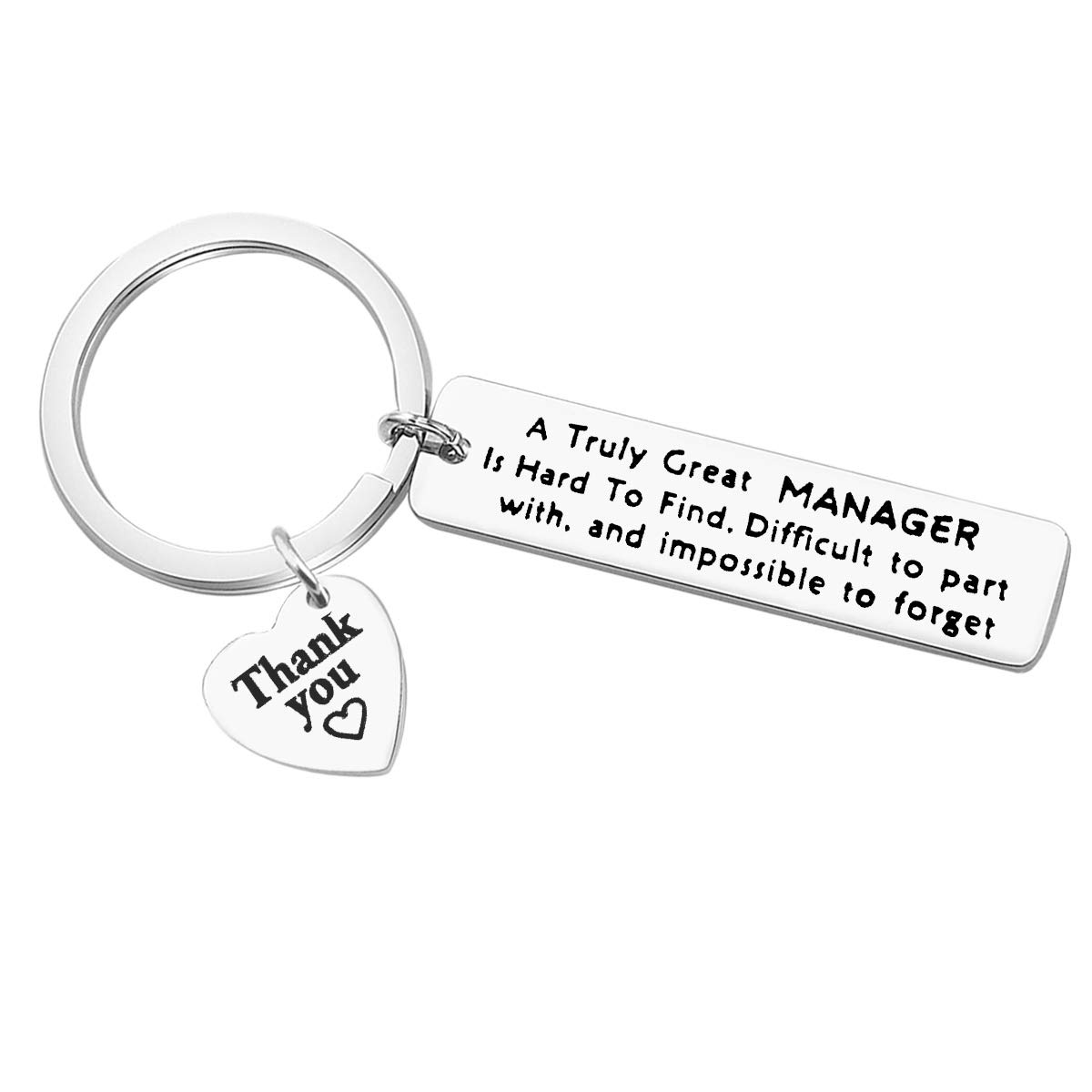 Huwujiu Silver Manager Keyring Manager Gifts A Truly Great Manager Is Hard To Find Keyring Leaving Farewell Christmas Retirement Gifts Thank You Gifts For Manager Boss Leader