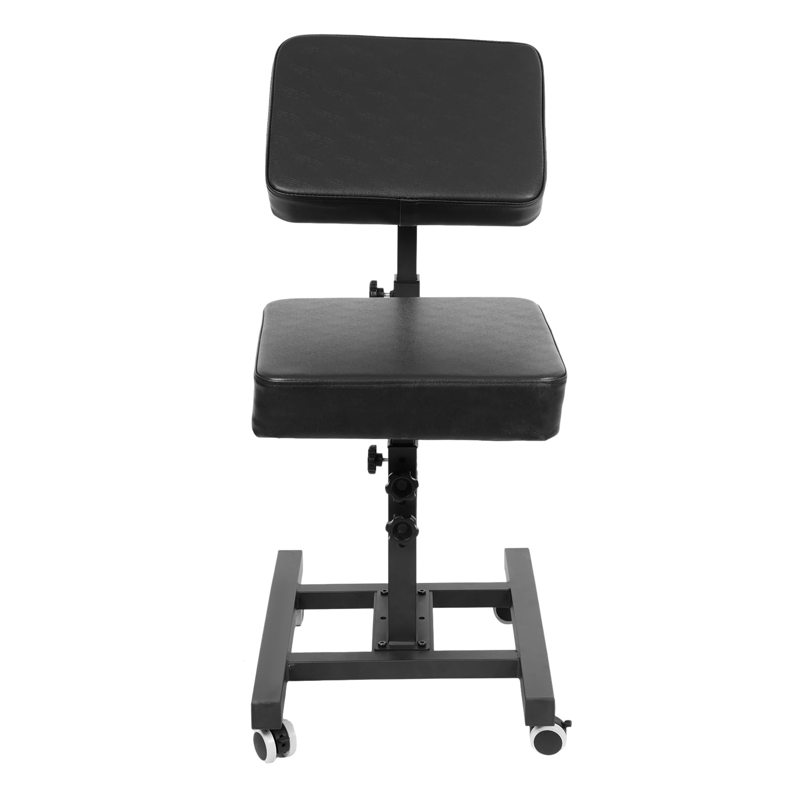 Tattoo Armlehne, Multifunktionaler Rollhocker: Arbeitshocker und Angle höhenverstellbar, mit Rollen, ideal für Tattoo- und Friseursalons (mit Rollen, Schwarz)