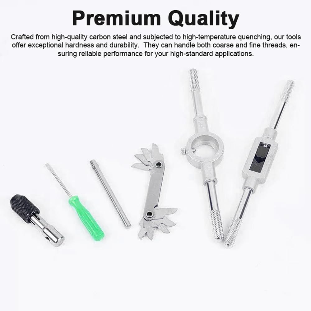 Set 40 Pezzi Maschiatori E Filatrici HSEAMALL - Da M3 A M12, Con Accessori E Custodia - Foto 11